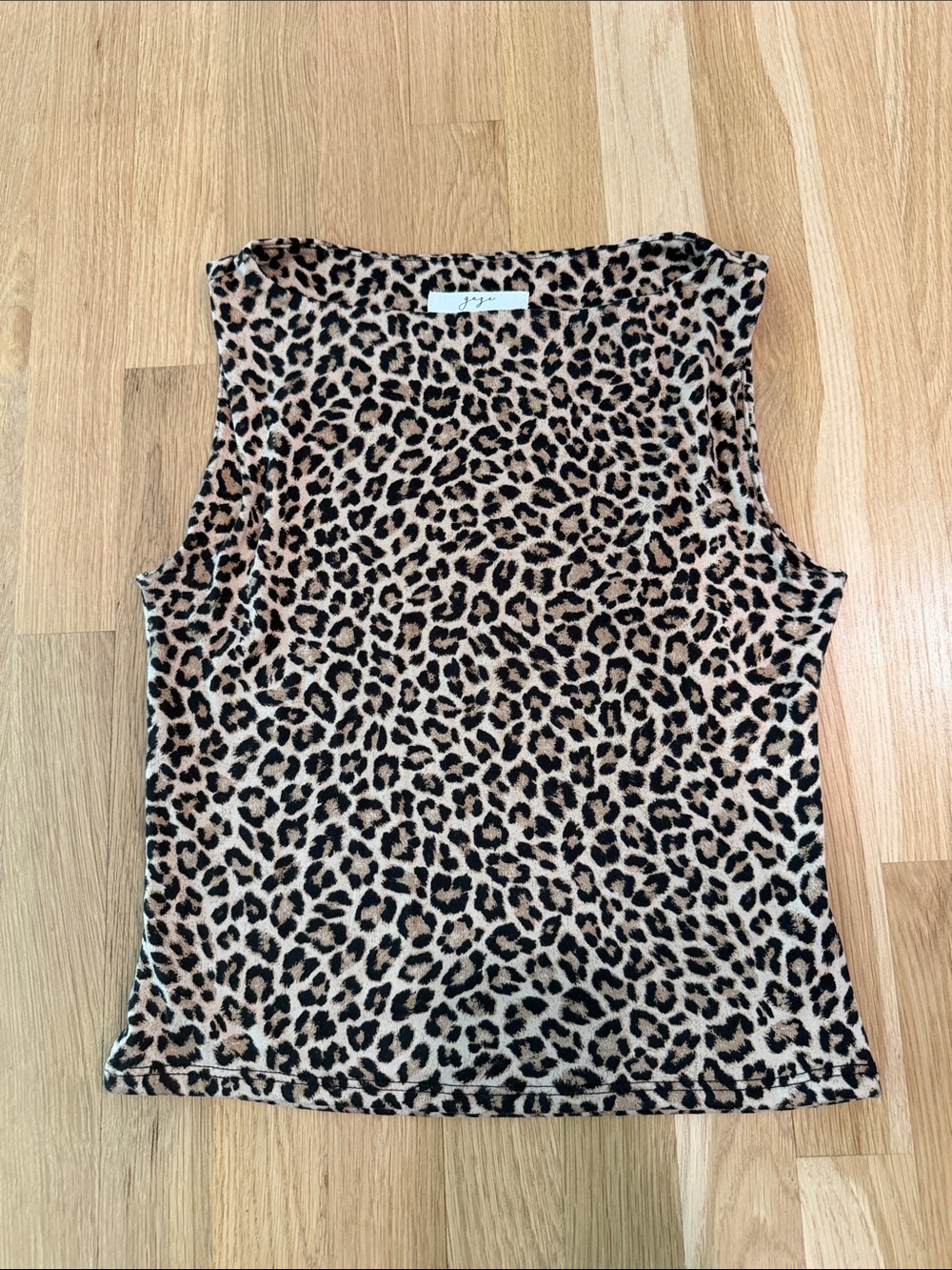 gaze Leopard Print Tank in Tan and Black